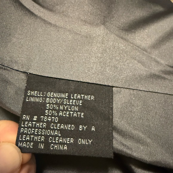 Kenneth Cole Genuine Leather Black Trench Coat Jacket XL - Picture 5 of 7